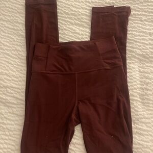 Athleta High-Waist Wine Colored Leggings